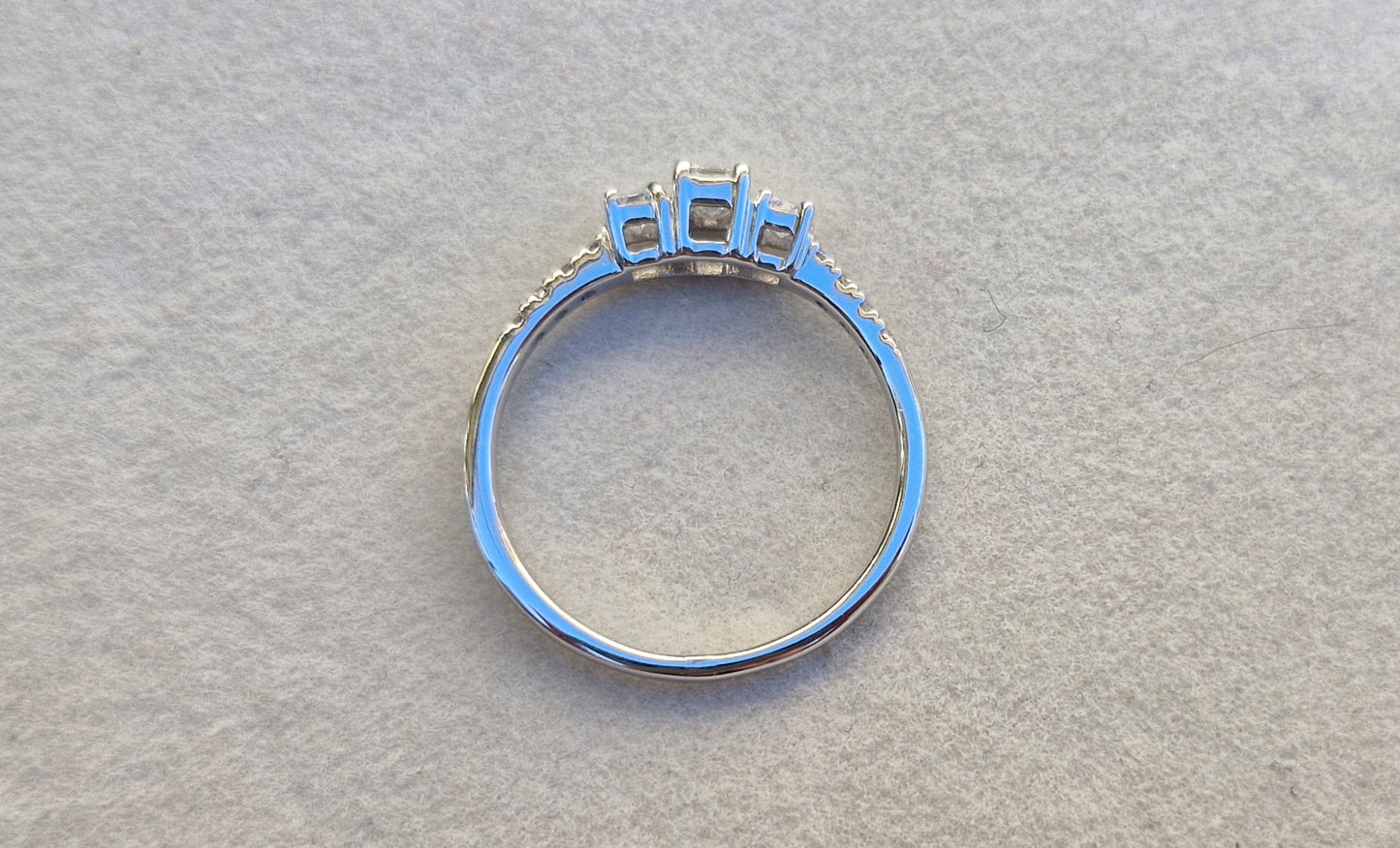 0.50ct Trilogy Diamond Ring in 10ct White Gold - Size P