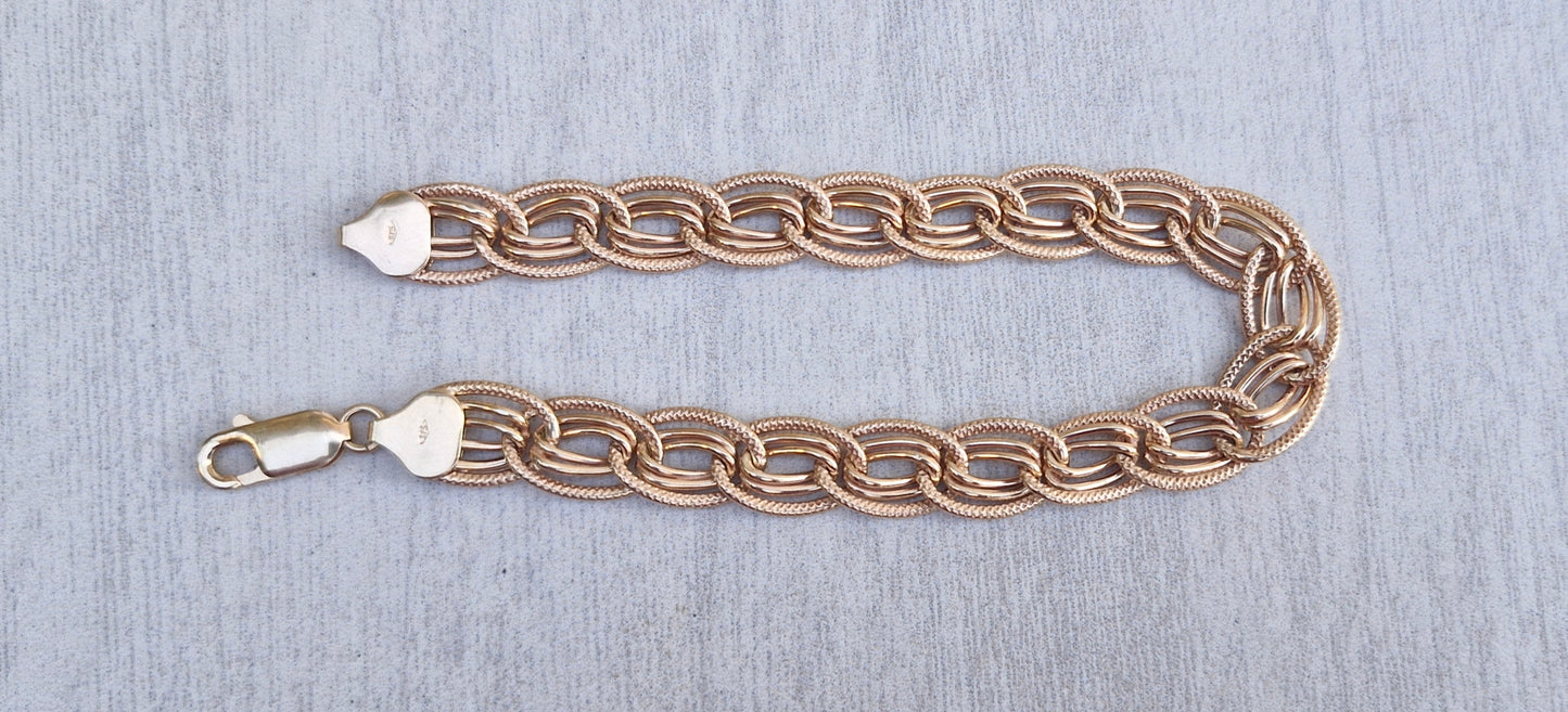 9ct Rose Gold Fancy Link Bracelet