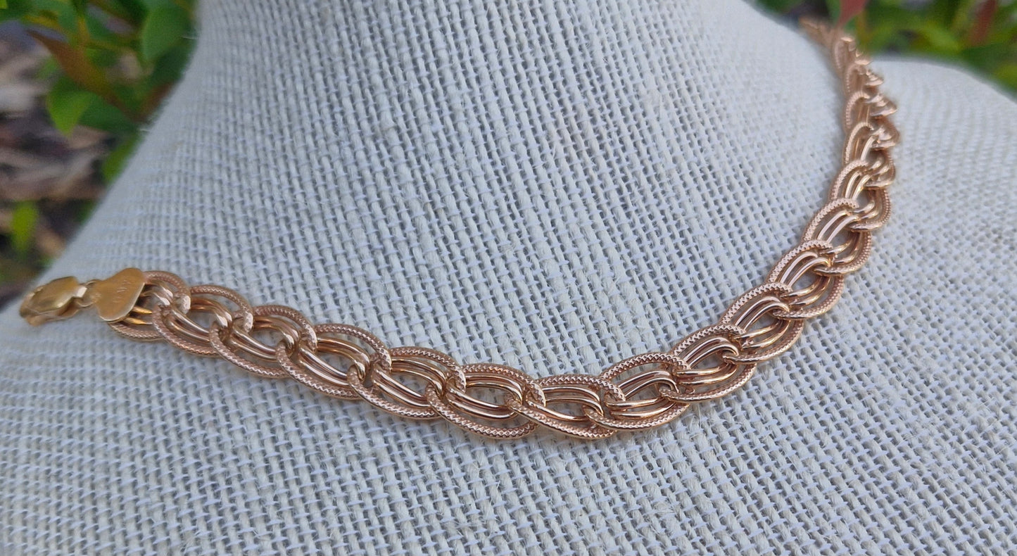 9ct Rose Gold Fancy Link Bracelet