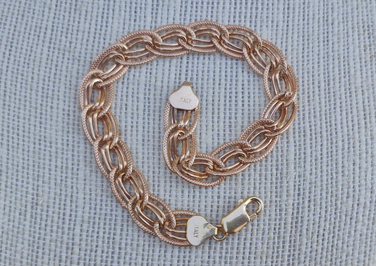 9ct Rose Gold Fancy Link Bracelet
