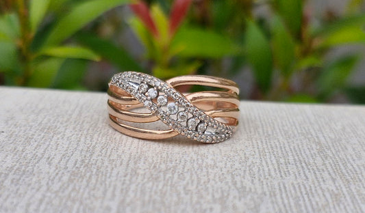 10ct Rose Gold Diamond Ring by Michael Hill Jewellers - Size O 1/2